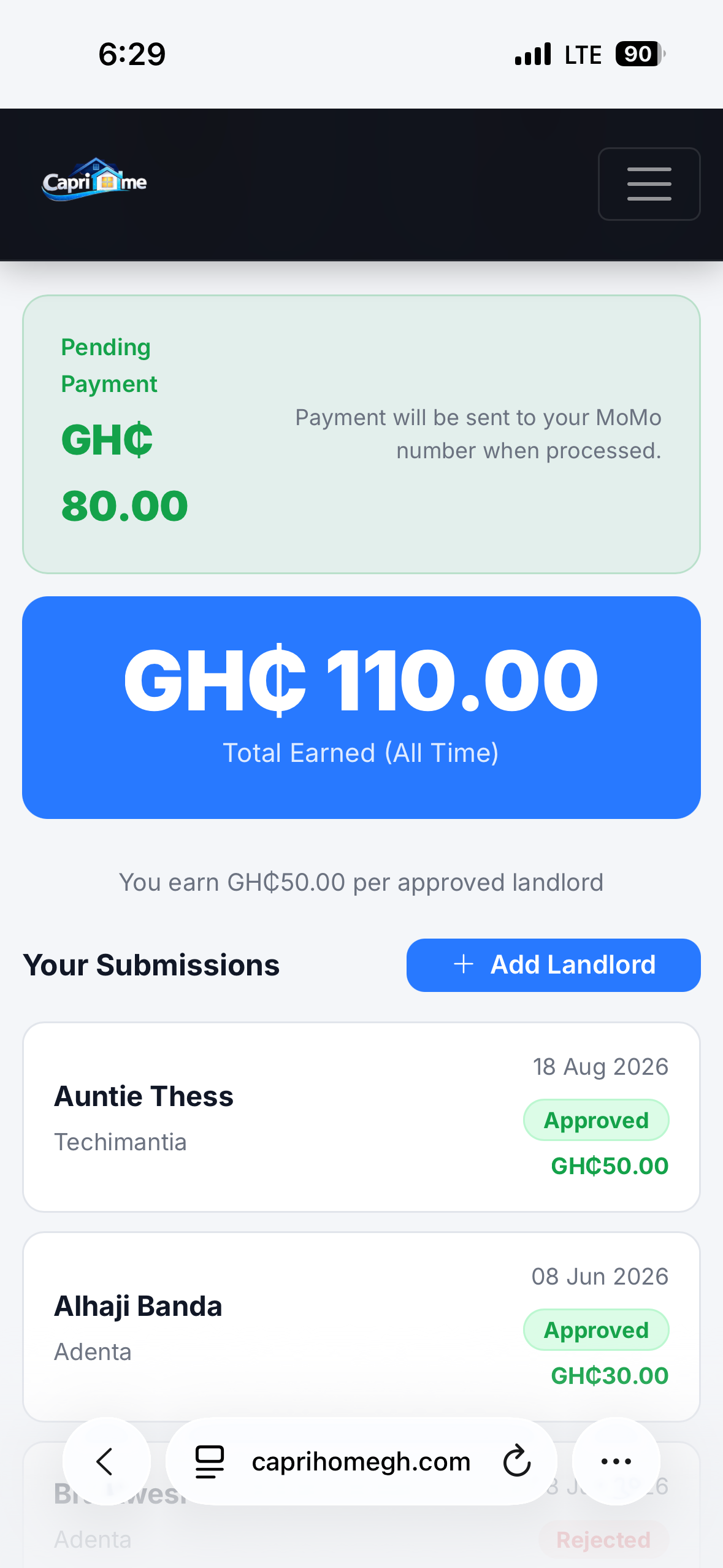 Someone Just Earned Money On CapriHome 🥰